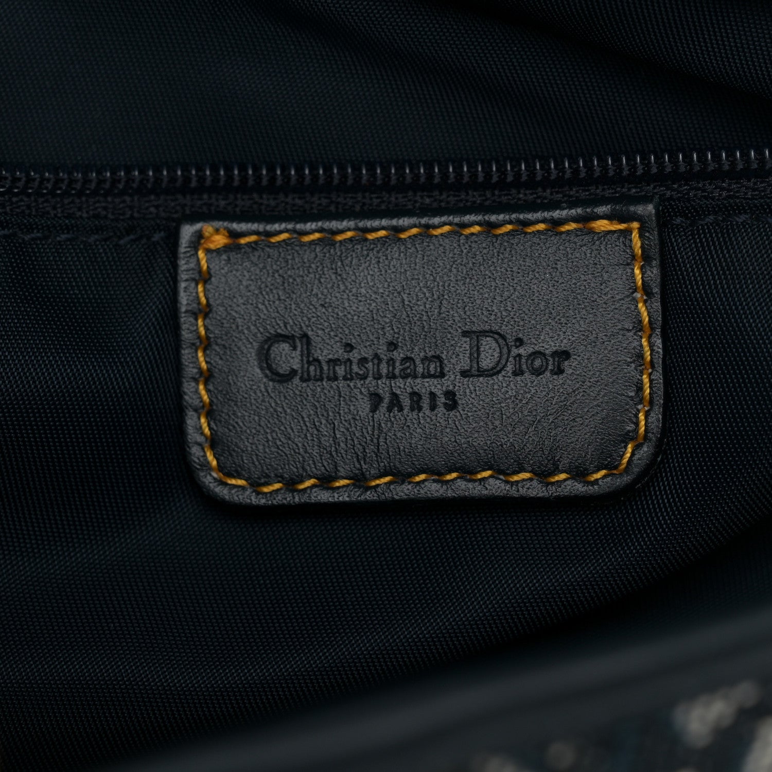 Christian Dior Monogram Double Saddle Bag Navy Blue 6 of 10