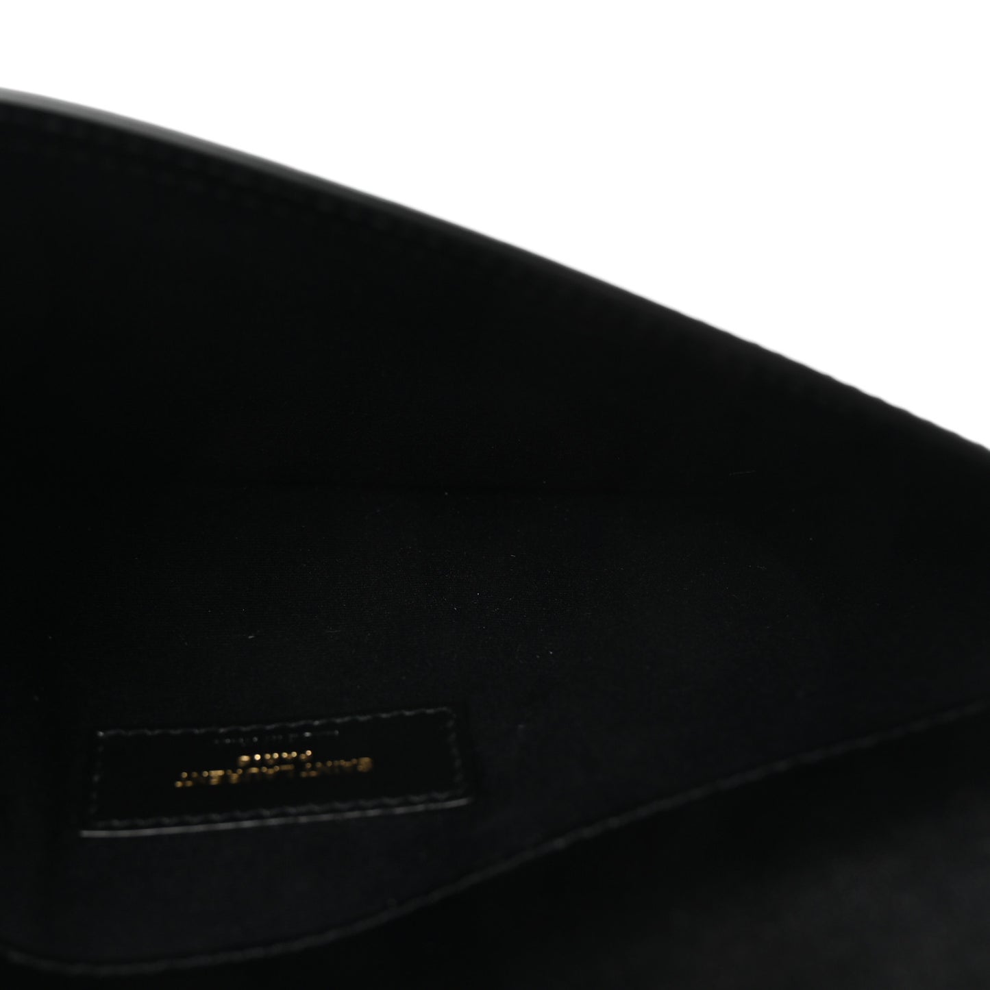 Smooth Shiny Calfskin Monogram Uptown Pouch Black