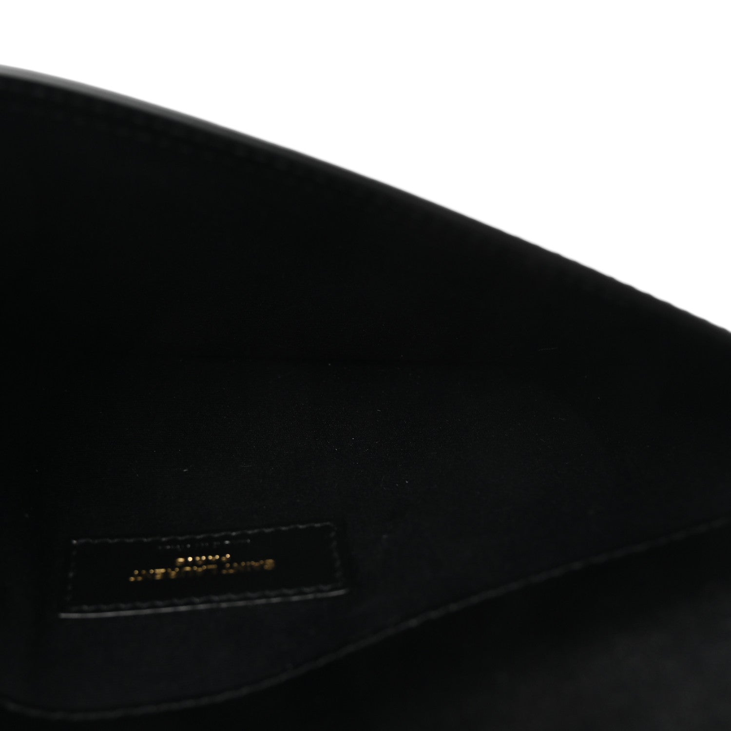 Saint Laurent Smooth Shiny Calfskin Monogram Uptown Pouch Black 5 of 7