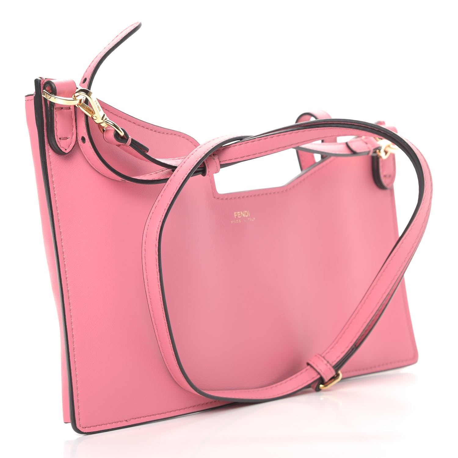 Fendi Vitello Grace Matte 3 Pocket Mini Crossbody Bag Pink 3 of 9