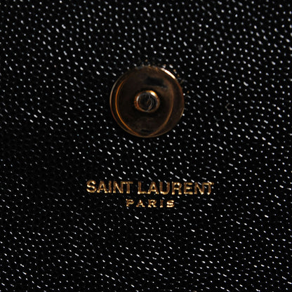 Saint Laurent Grain De Poudre Classic Monogram Clutch Black 6 of 8