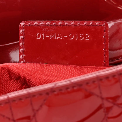 Christian Dior Patent Cannage Large Lady Dior Red 7 of 19