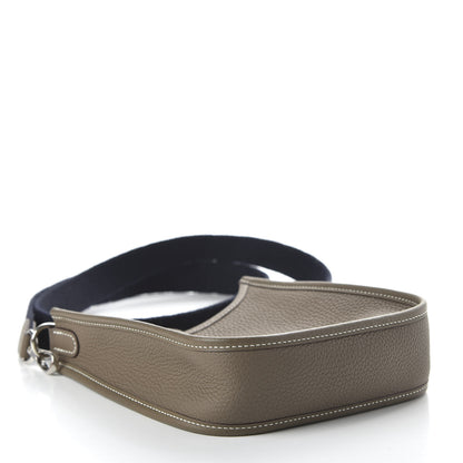 Hermes Taurillon Clemence Amazone Evelyne TPM Etoupe Bleu Indigo 4 of 10