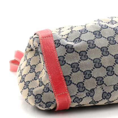 Gucci Monogram Medium Abbey Shoulder Bag Navy Red 9 of 12