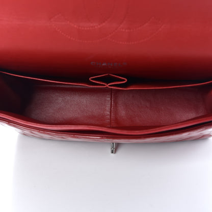 Chanel Patent Quilted Maxi Double Flap Red 5 of 29