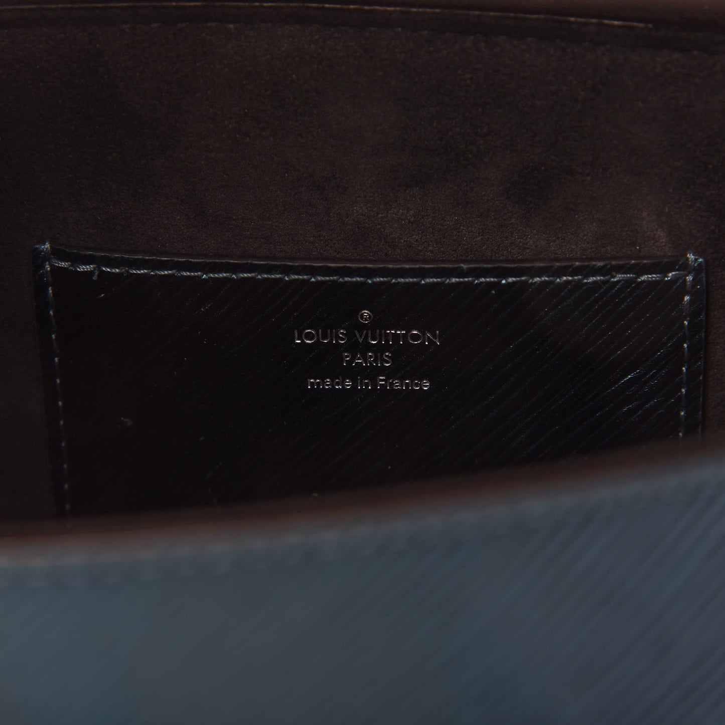 Epi Twist Scarabeo Shoulder Bag MM Blue Boreale