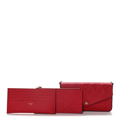 Louis Vuitton Empreinte Pochette Felicie Chain Wallet Cherry 1 of 10