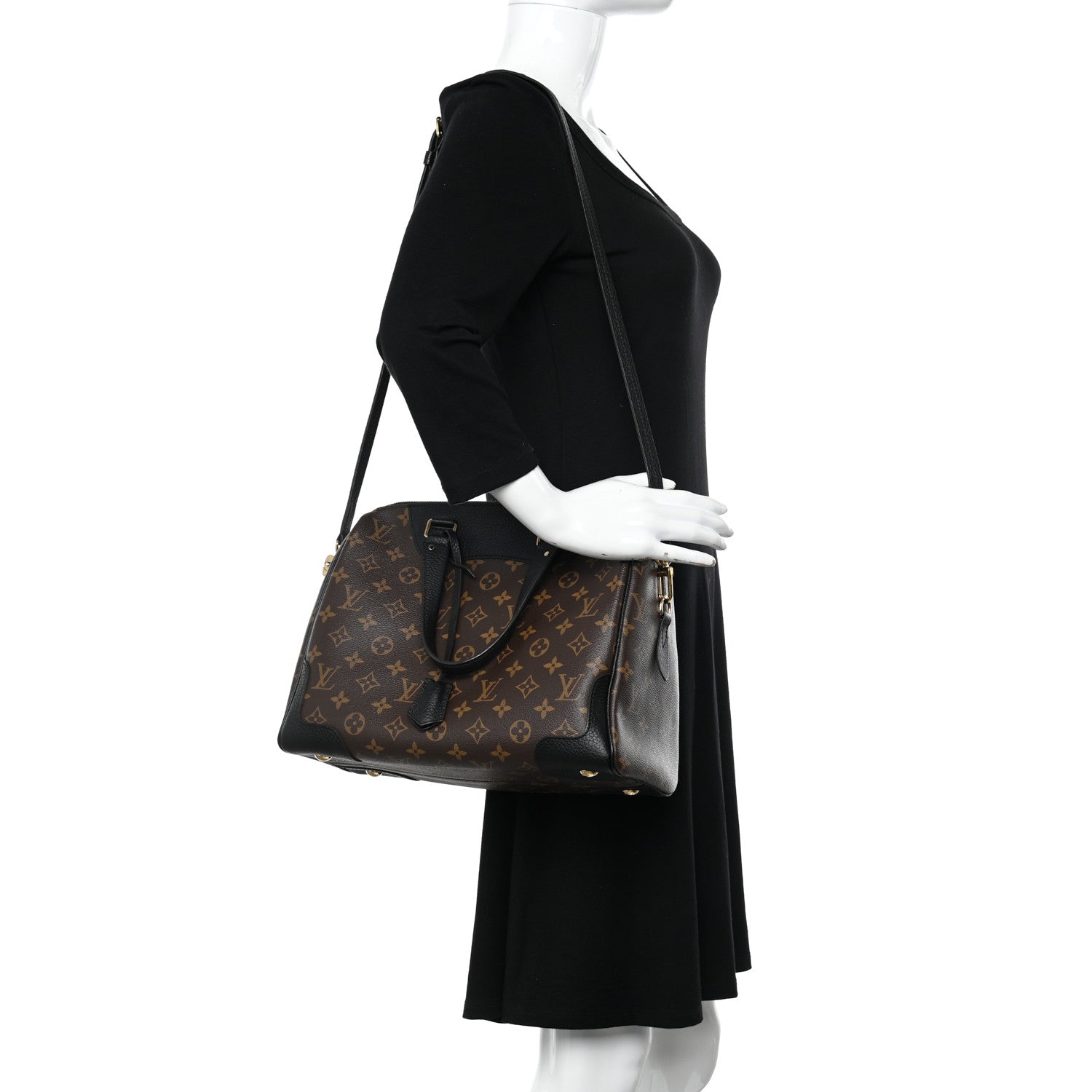 Louis Vuitton Monogram Retiro NM Black 2 of 9