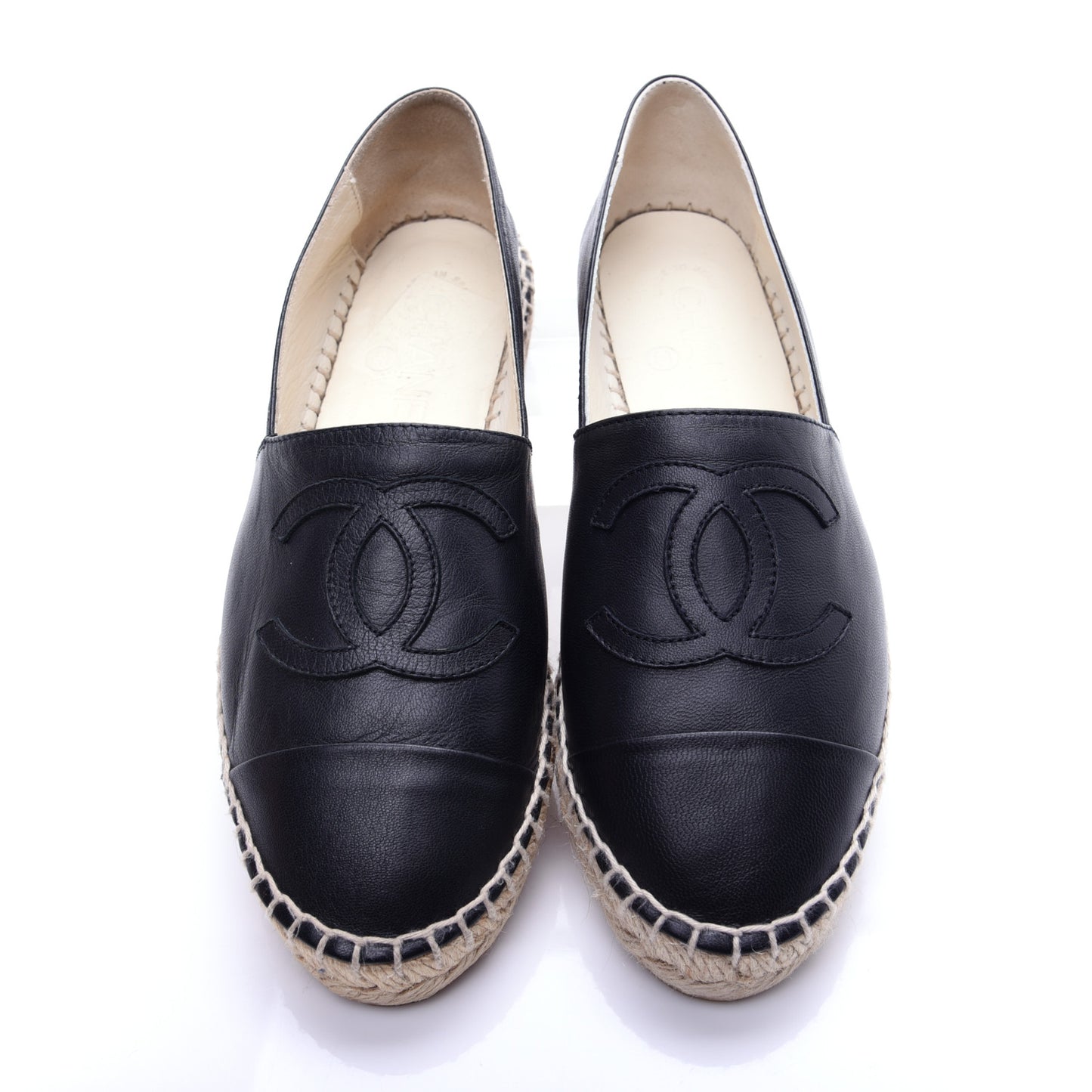 Lambskin CC Espadrilles 36 Dark Navy