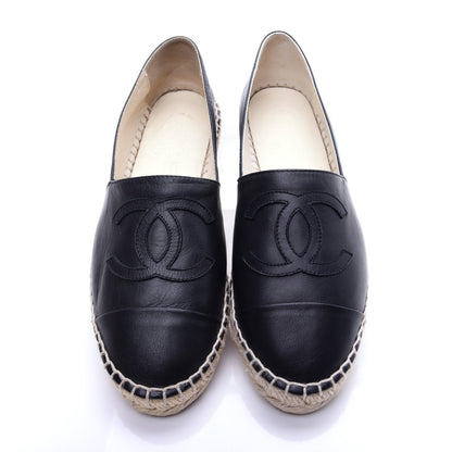 Chanel Lambskin CC Espadrilles 36 Dark Navy 9 of 14