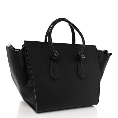 Celine Crisped Calfskin Medium Tie Knot Tote Black 3 of 11