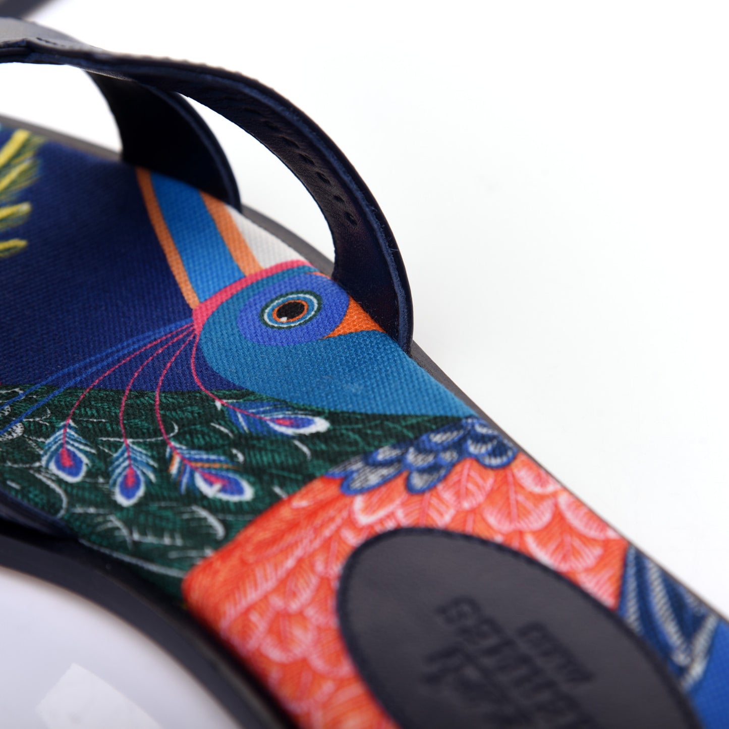 Calfskin Oran Sandals 36.5 Bleu