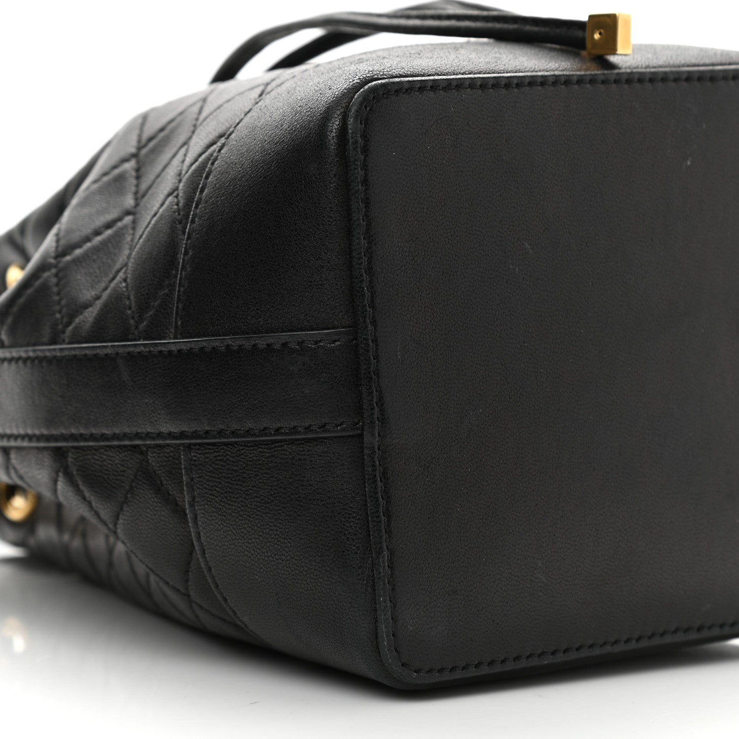 Saint Laurent Lambskin Quilted Small Emmanuelle Bucket Bag Black 8 of 10