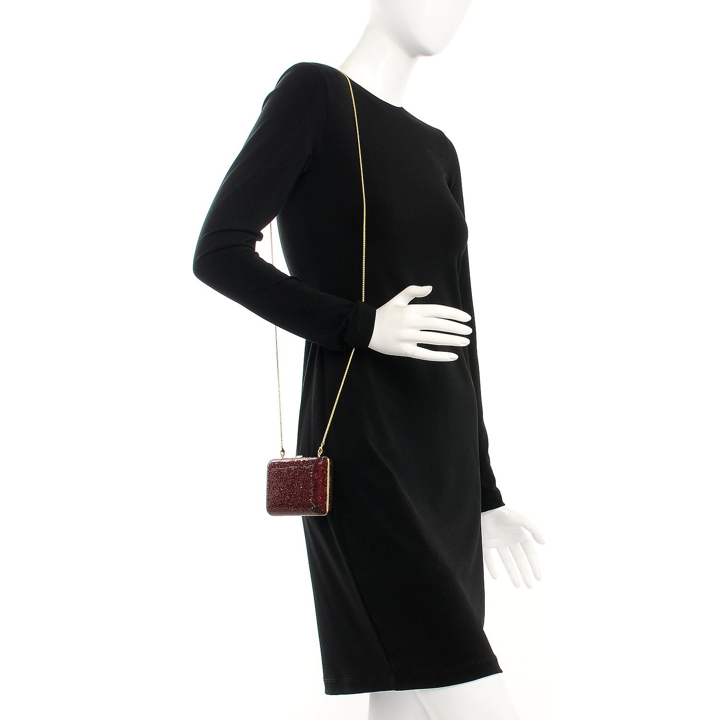 Crystal Minaudiere Clutch Red
