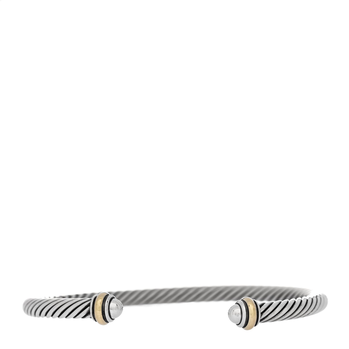 Sterling Silver 18K Yellow Gold 4mm Cable Classics Bracelet