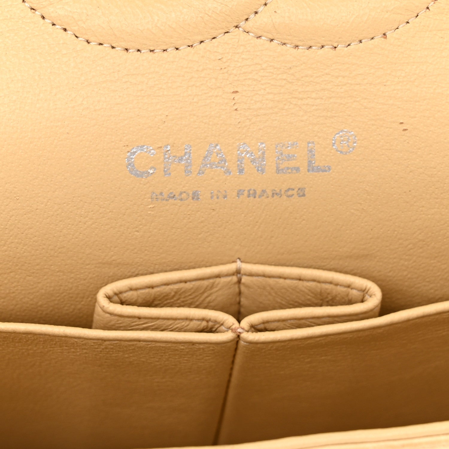 Chanel Tweed Quilted Medium Double Flap Beige Multicolor 6 of 14