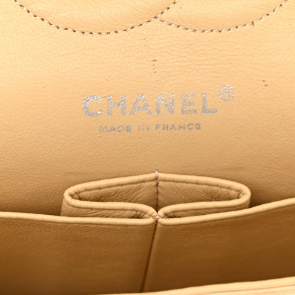 Chanel Tweed Quilted Medium Double Flap Beige Multicolor 6 of 14