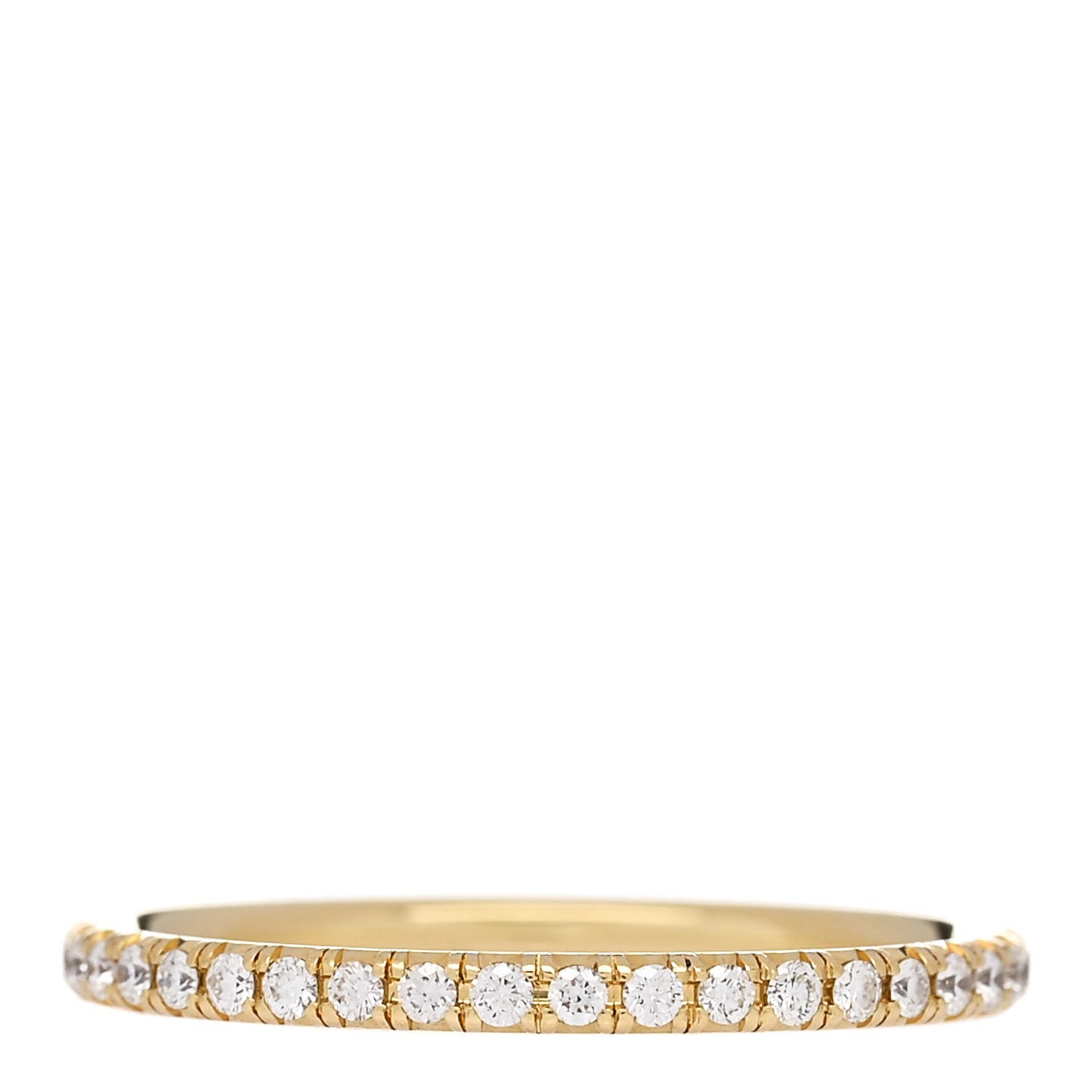 18K Yellow Gold Diamond Metro Band Ring 49 5