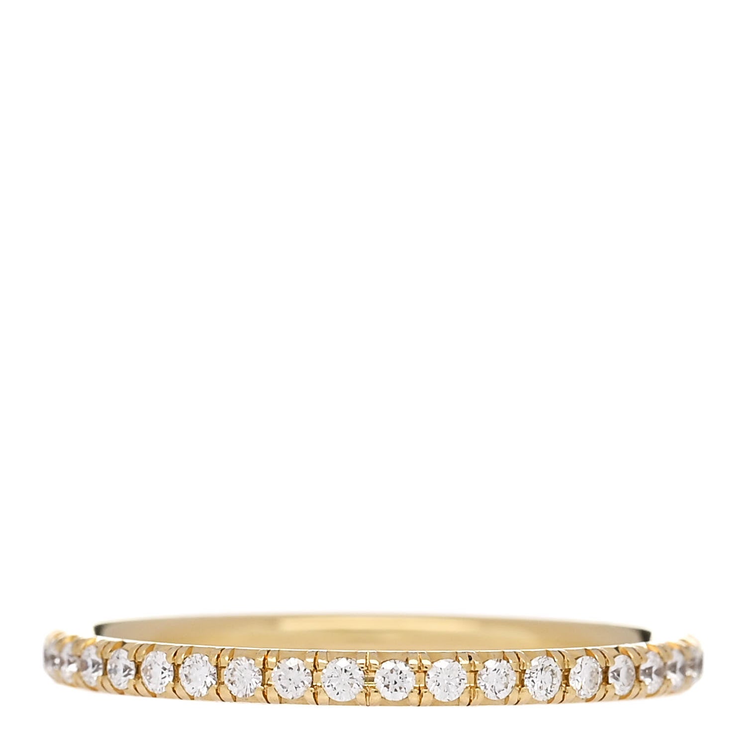 Tiffany 18K Yellow Gold Diamond Metro Band Ring 49 5 3 of 5