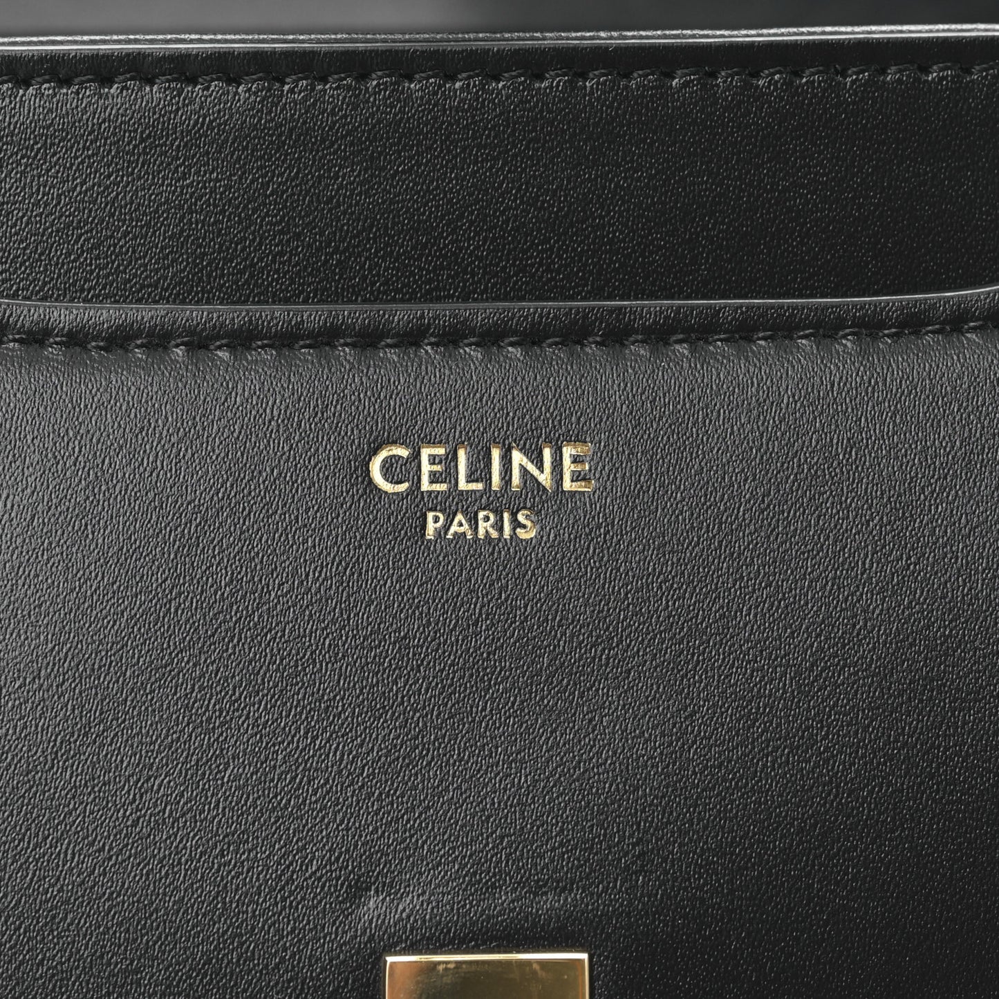Satinated Calfskin Mini 16 Top Handle Bag Black