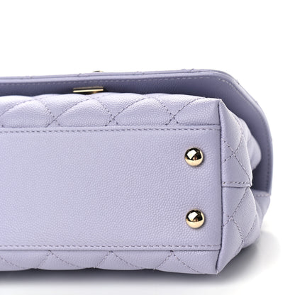 Chanel Caviar Quilted Extra Mini Coco Handle Flap Light Purple 9 of 9