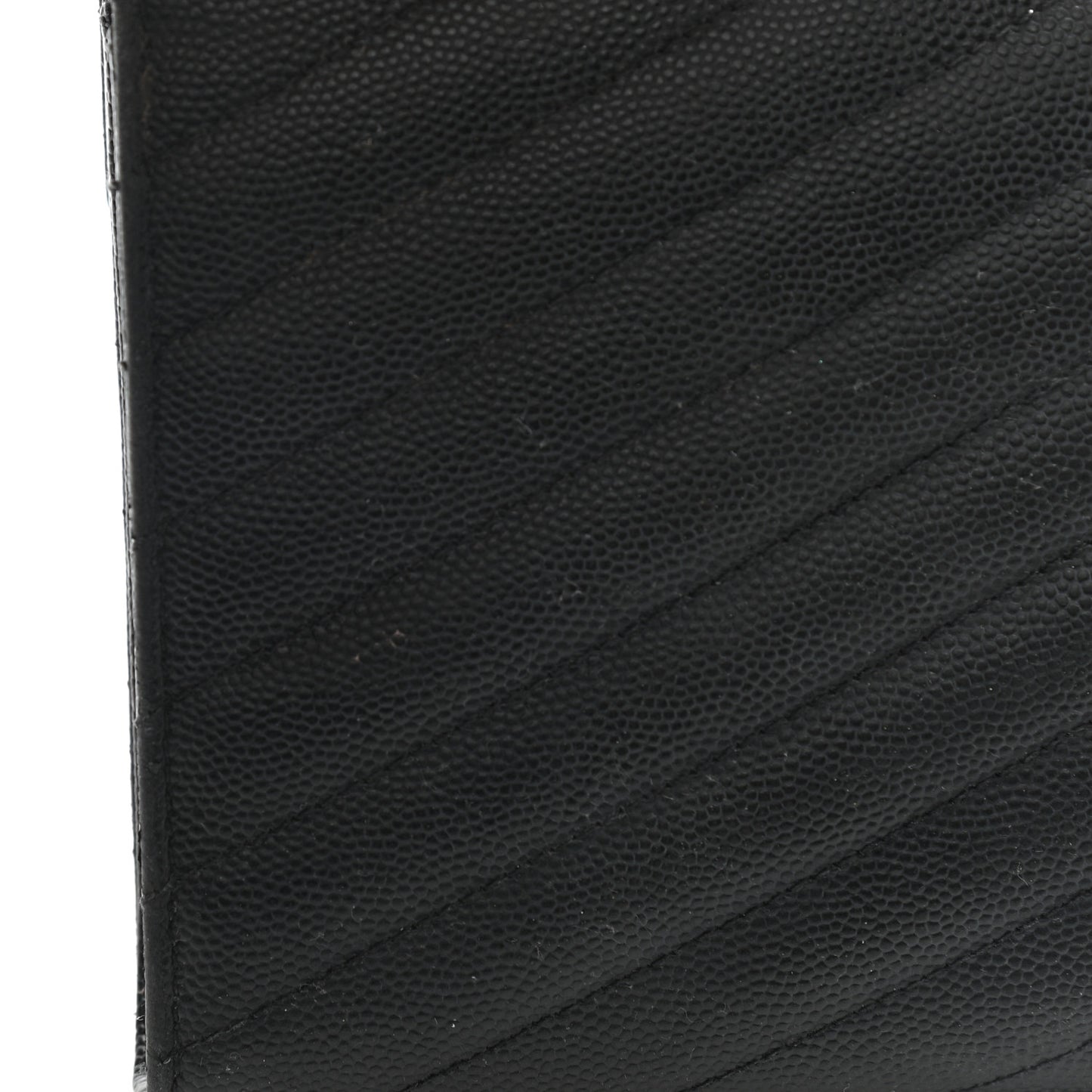 Grain De Poudre Matelasse Chevron Monogram Chain Wallet Black