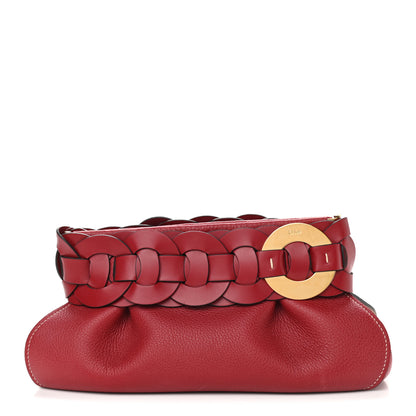 Chloe Grained Calfskin Darryl Clutch Red 1 of 9