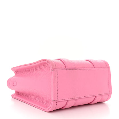 Marc Jacobs Grained Calfskin Mini The Tote Bag Petal Pink 4 of 11