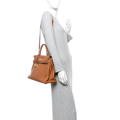 Hermes Togo Kelly Retourne 35 Gold 2 of 13