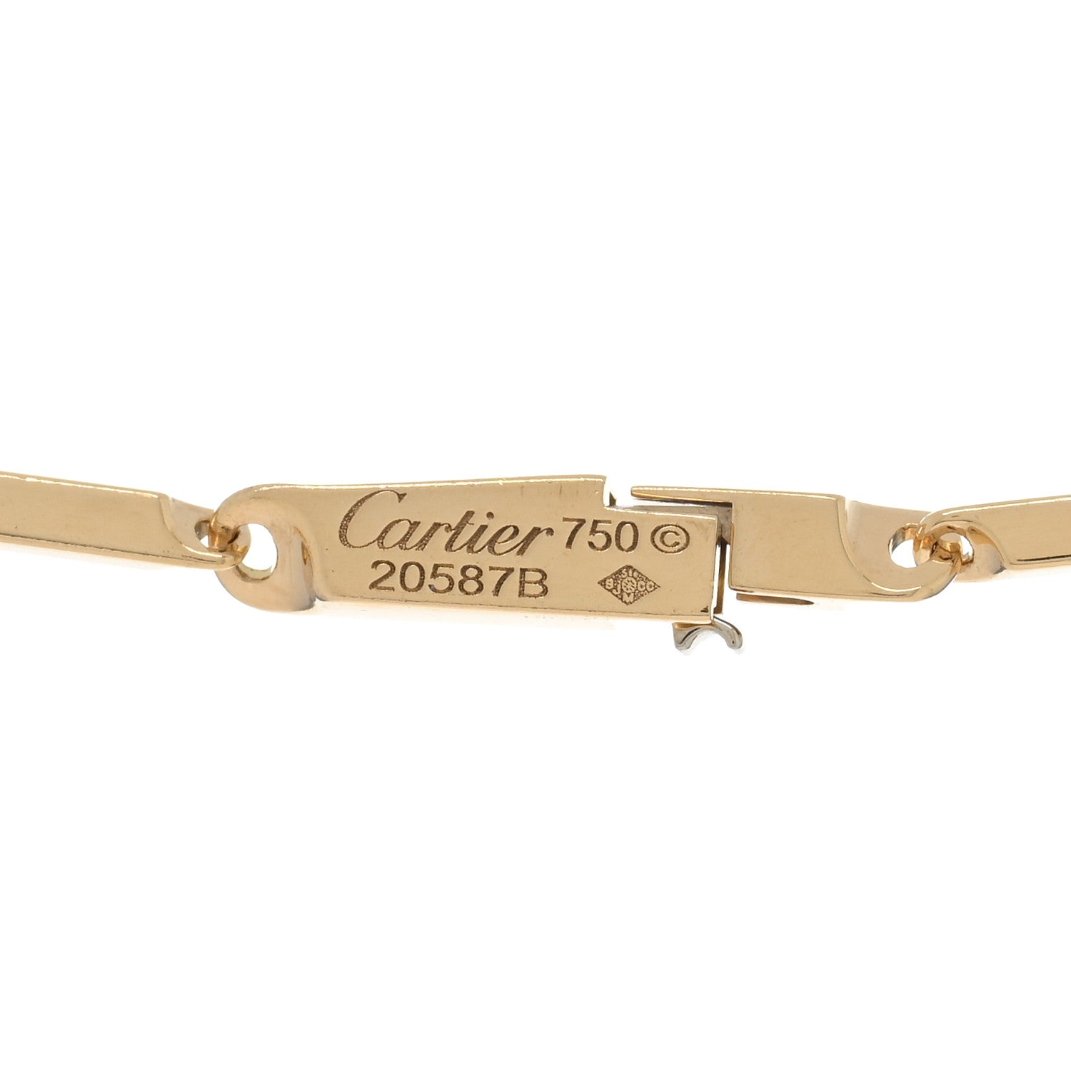 Cartier 18K Yellow Gold Diamond Onyx Emerald Black Lacquer Panthere De Cartier Necklace 4 of 4