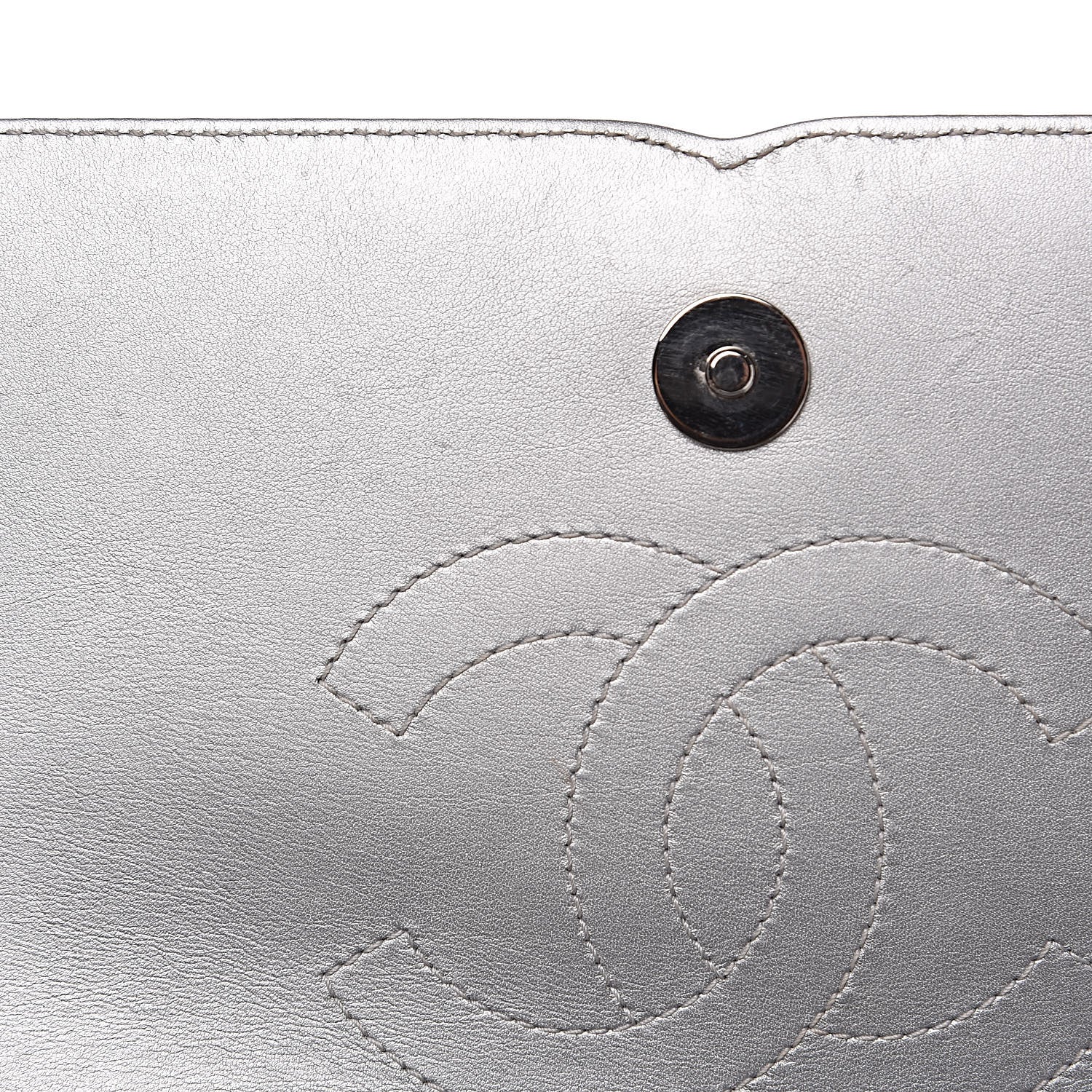 Chanel Metallic Caviar Quilted Medium CC Filigree Flap Silver 12 of 12