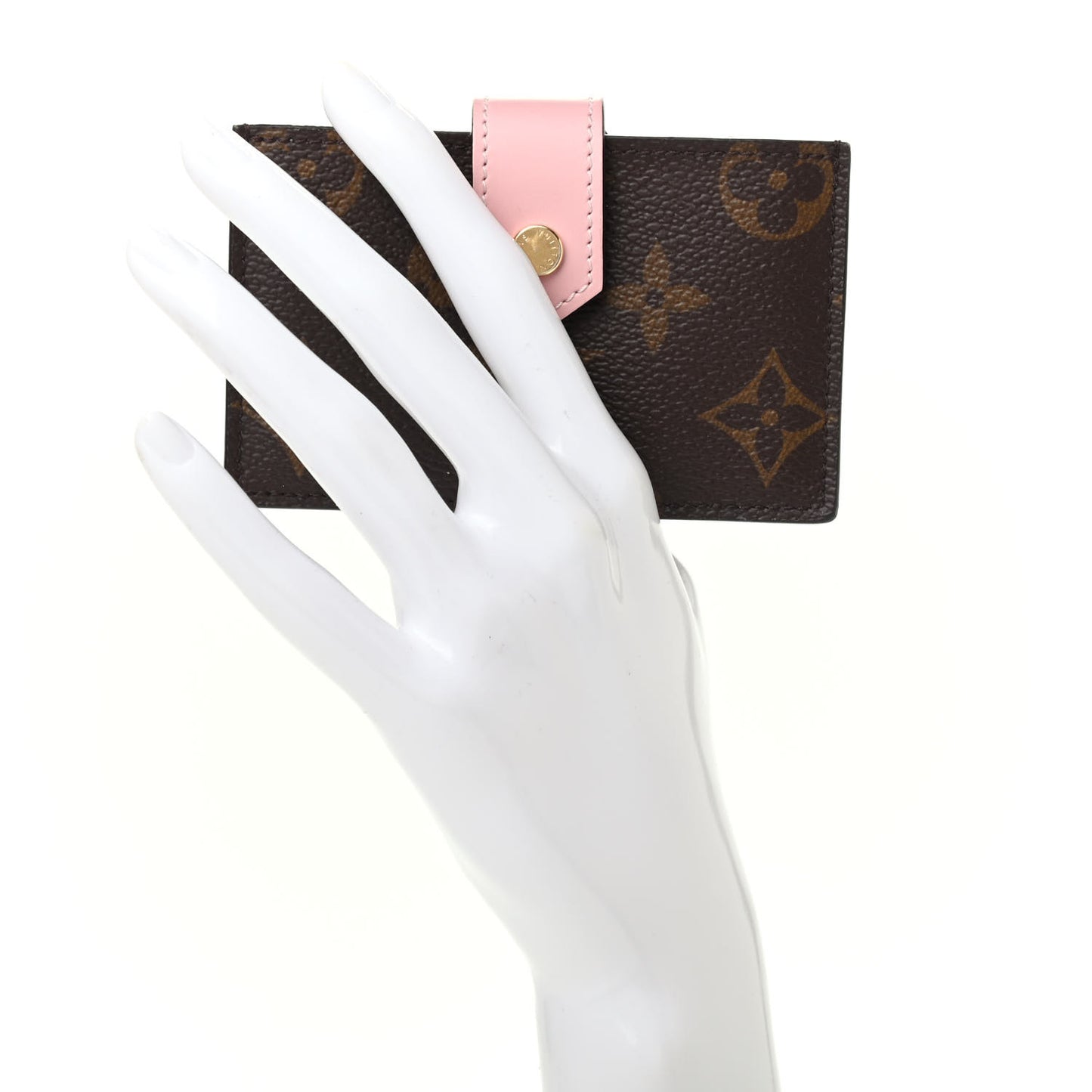 Monogram Gusset Card Holder Rose Ballerine
