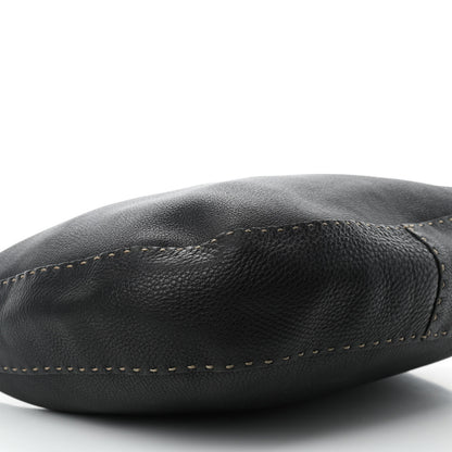 Fendi Calfskin Romano Selleria Hobo Black 8 of 13