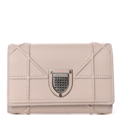 Christian Dior Grained Calfskin Cannage Diorama Elancee Wallet Rose Poudre 1 of 8