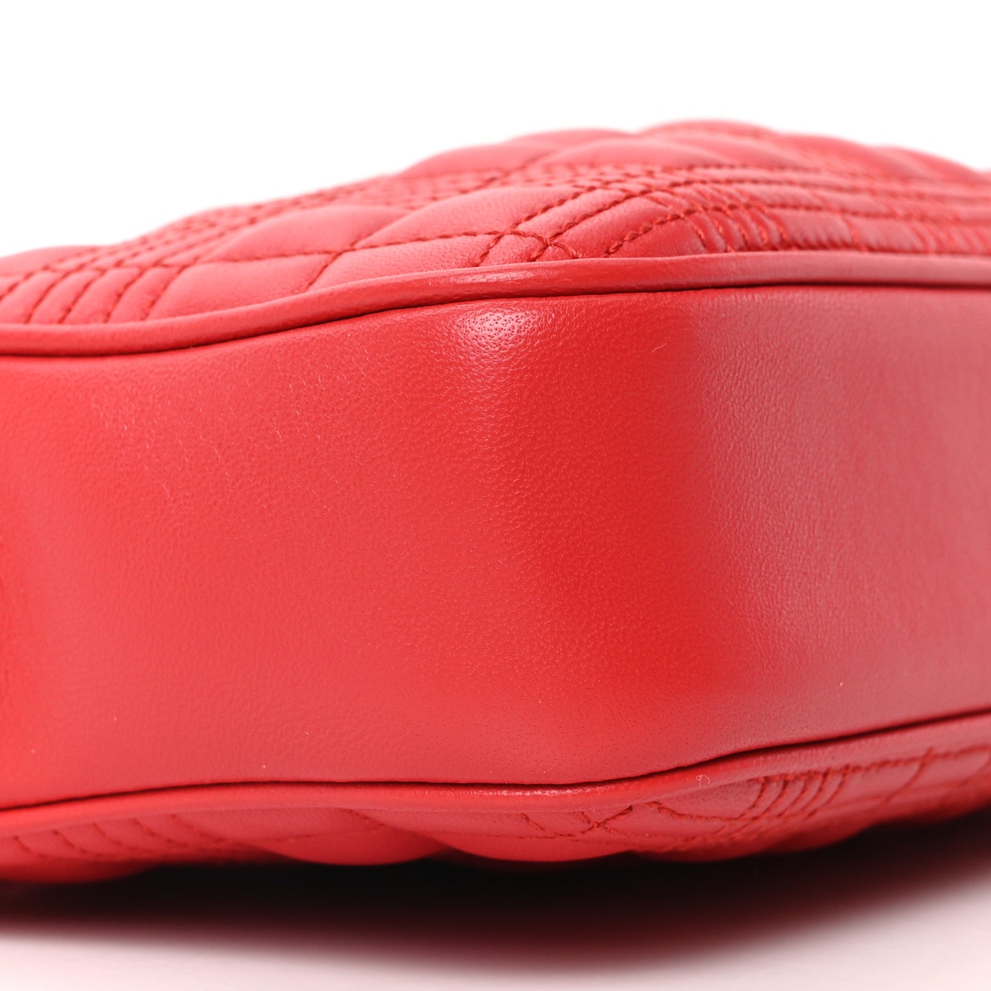 Lambskin Quilted Mini Lola Camera Bag Bright Red