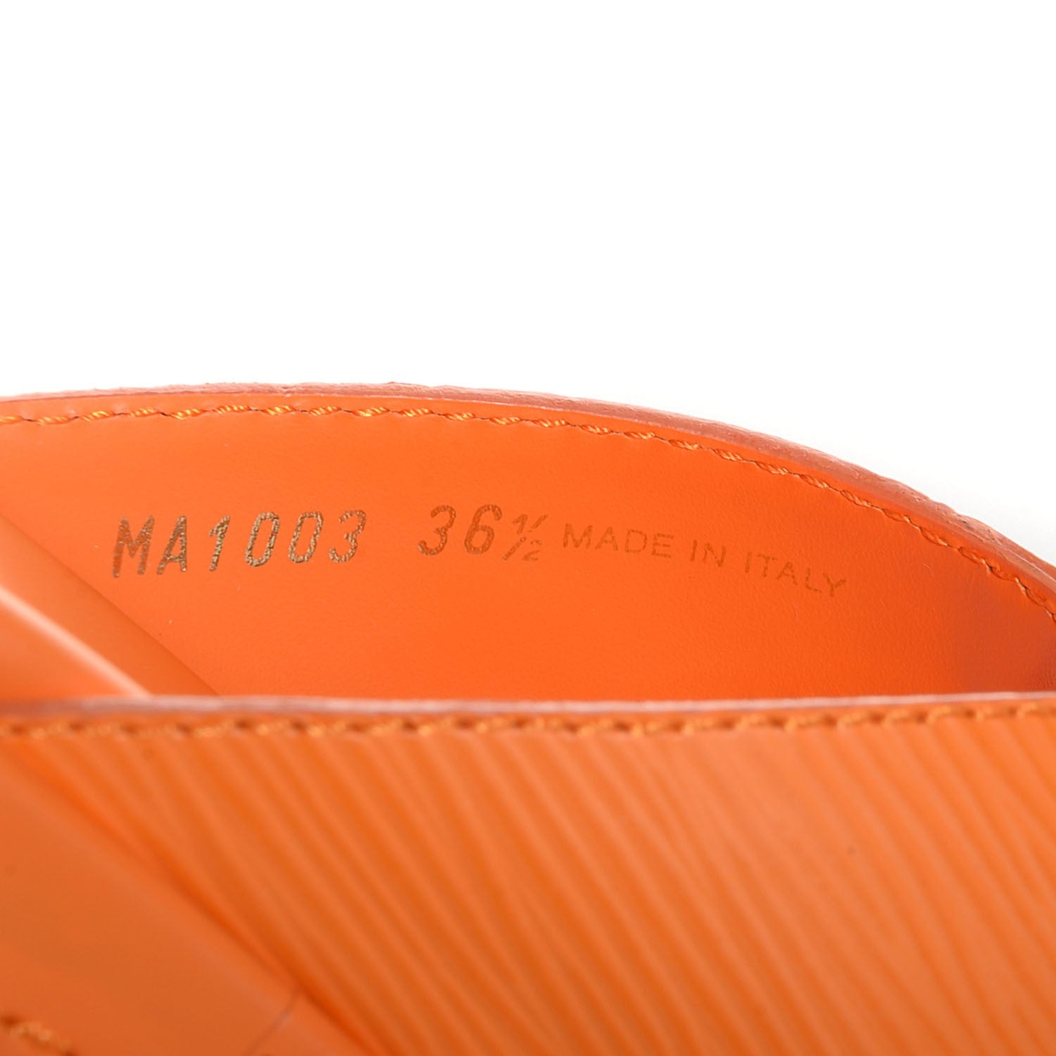 Louis Vuitton Epi Borneo Thong Sandals 36.5 Mandarine 5 of 7