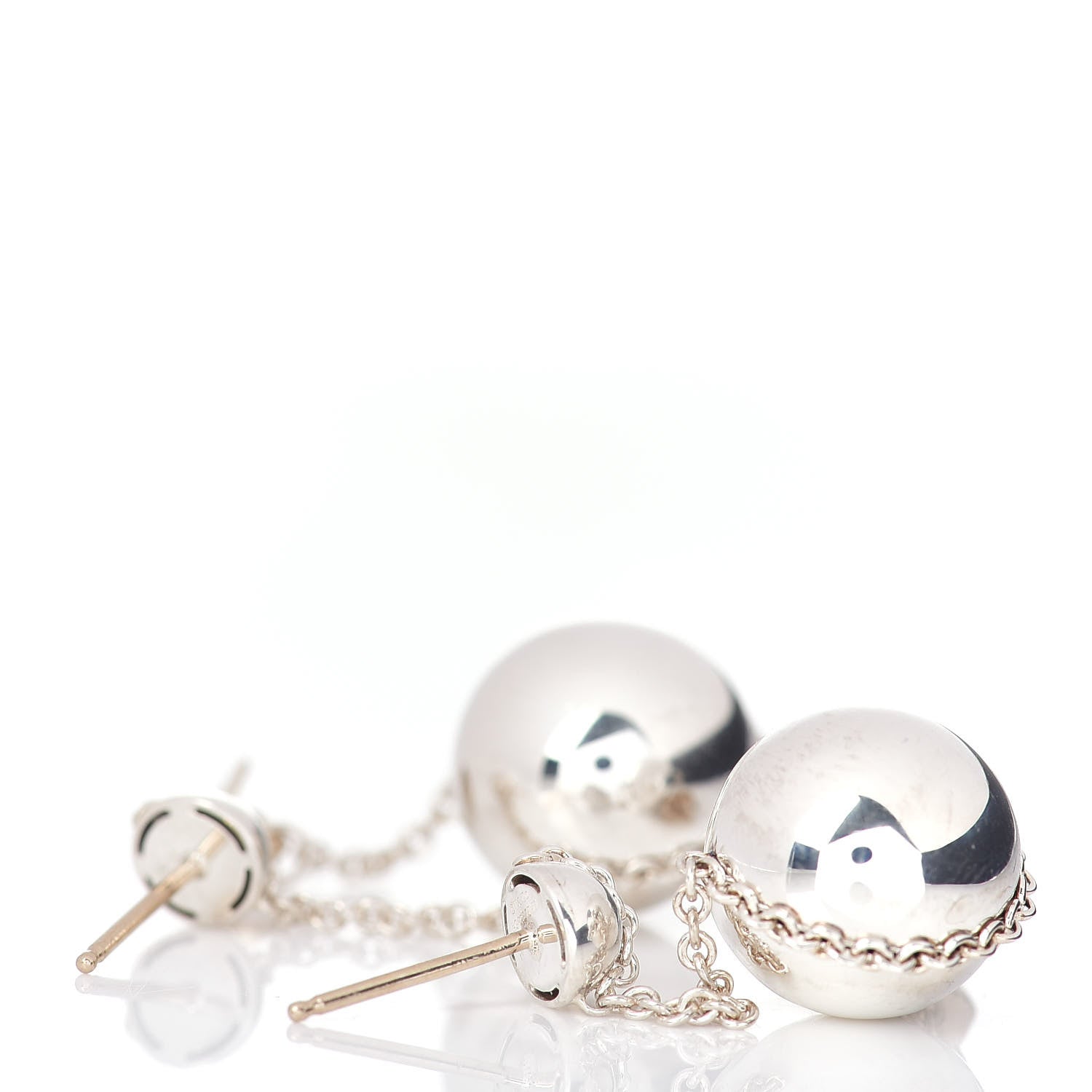 Tiffany Sterling Silver HardWear Double Drop Earrings 3 of 4