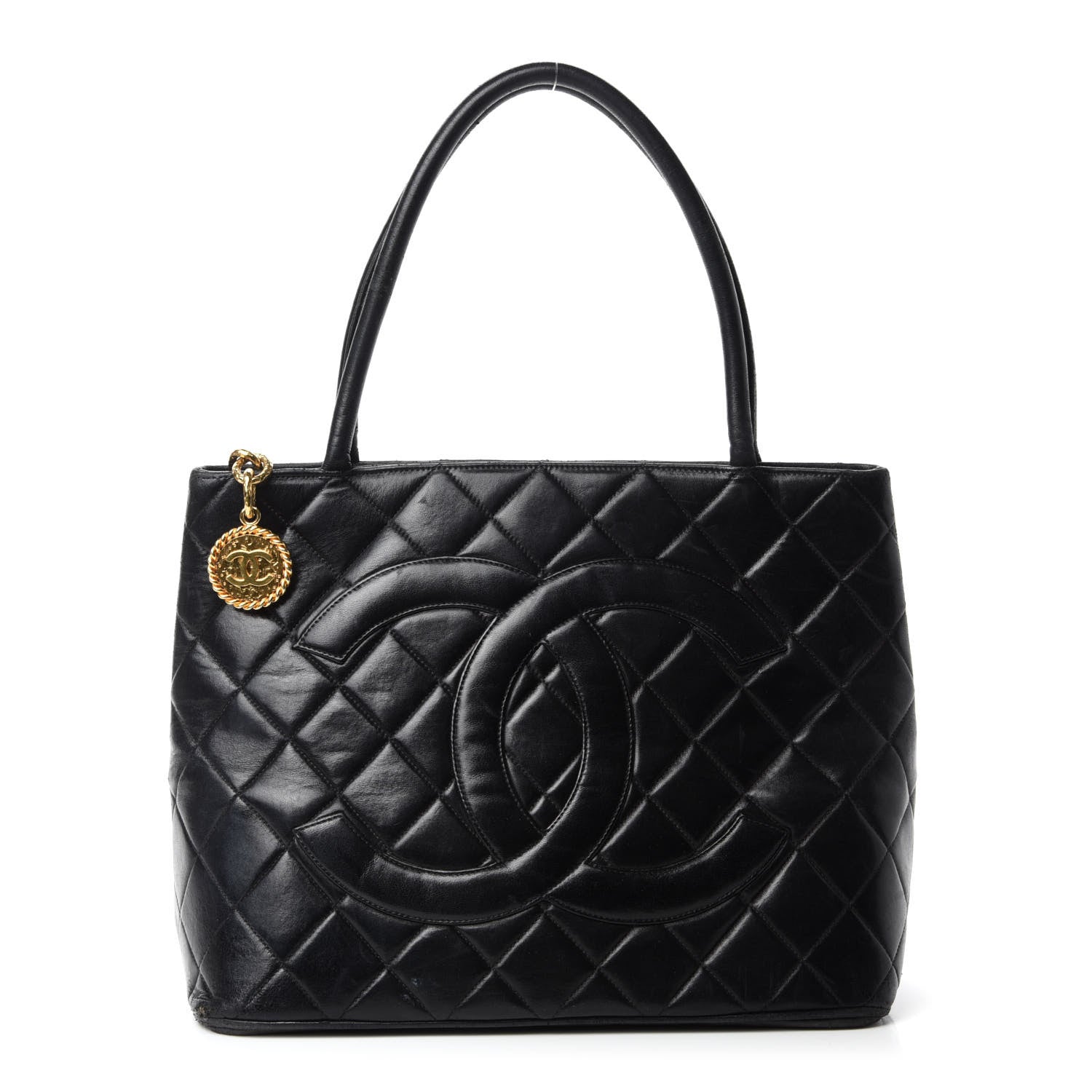 Chanel Lambskin Quilted Medallion Tote Black 1 of 17