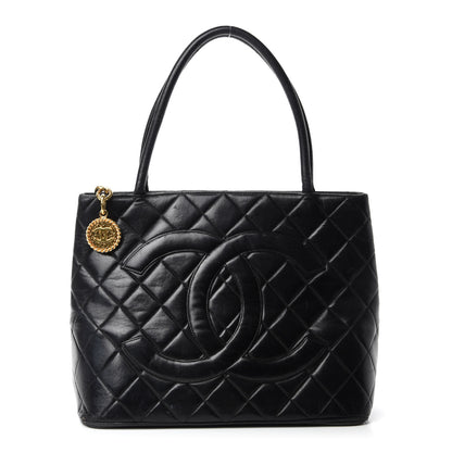 Chanel Lambskin Quilted Medallion Tote Black 1 of 17