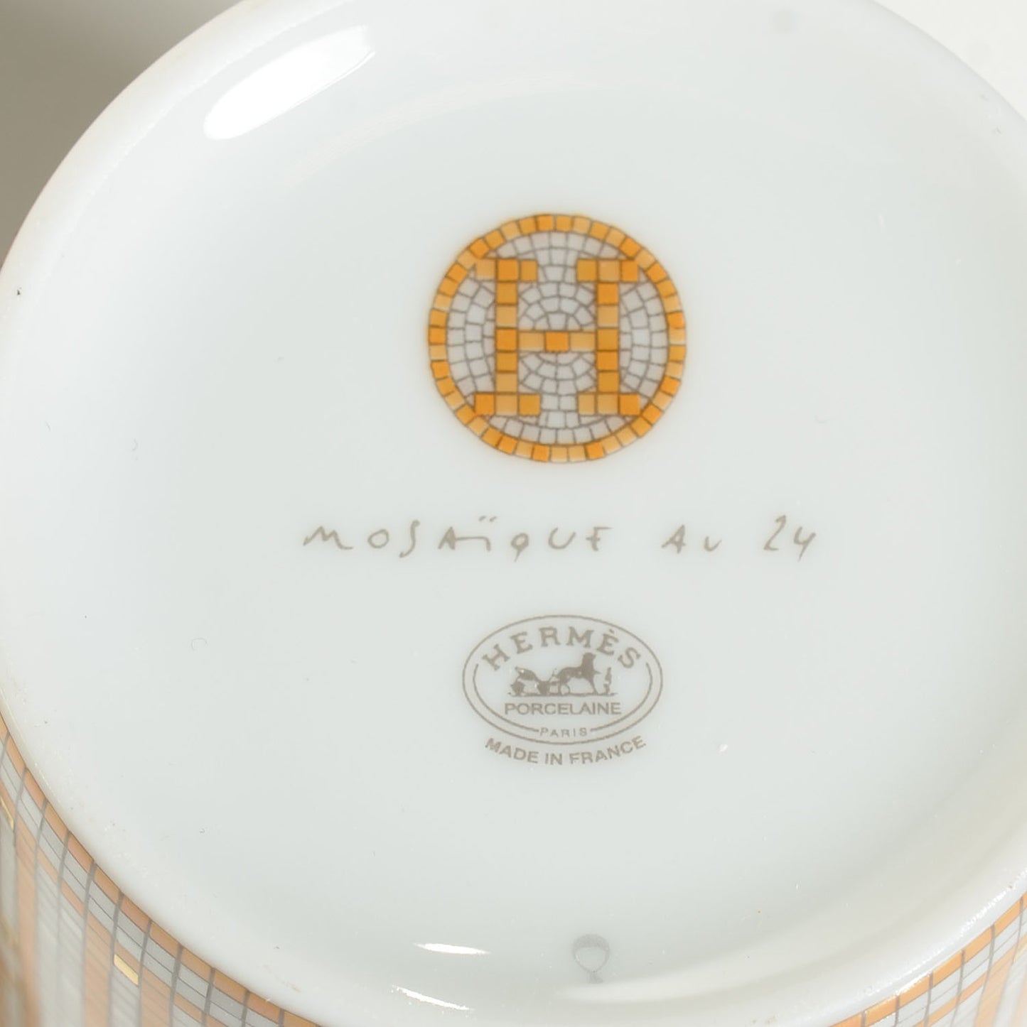 Porcelain Mosaique au 24 Coffee Cup and Saucer Set of 2