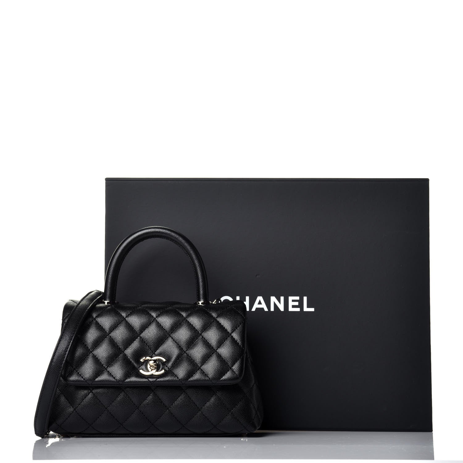 Chanel Caviar Quilted Mini Coco Handle Flap Black 10 of 10