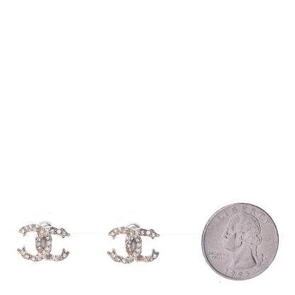 Chanel Crystal Twisted CC Earrings Gold 2 of 4