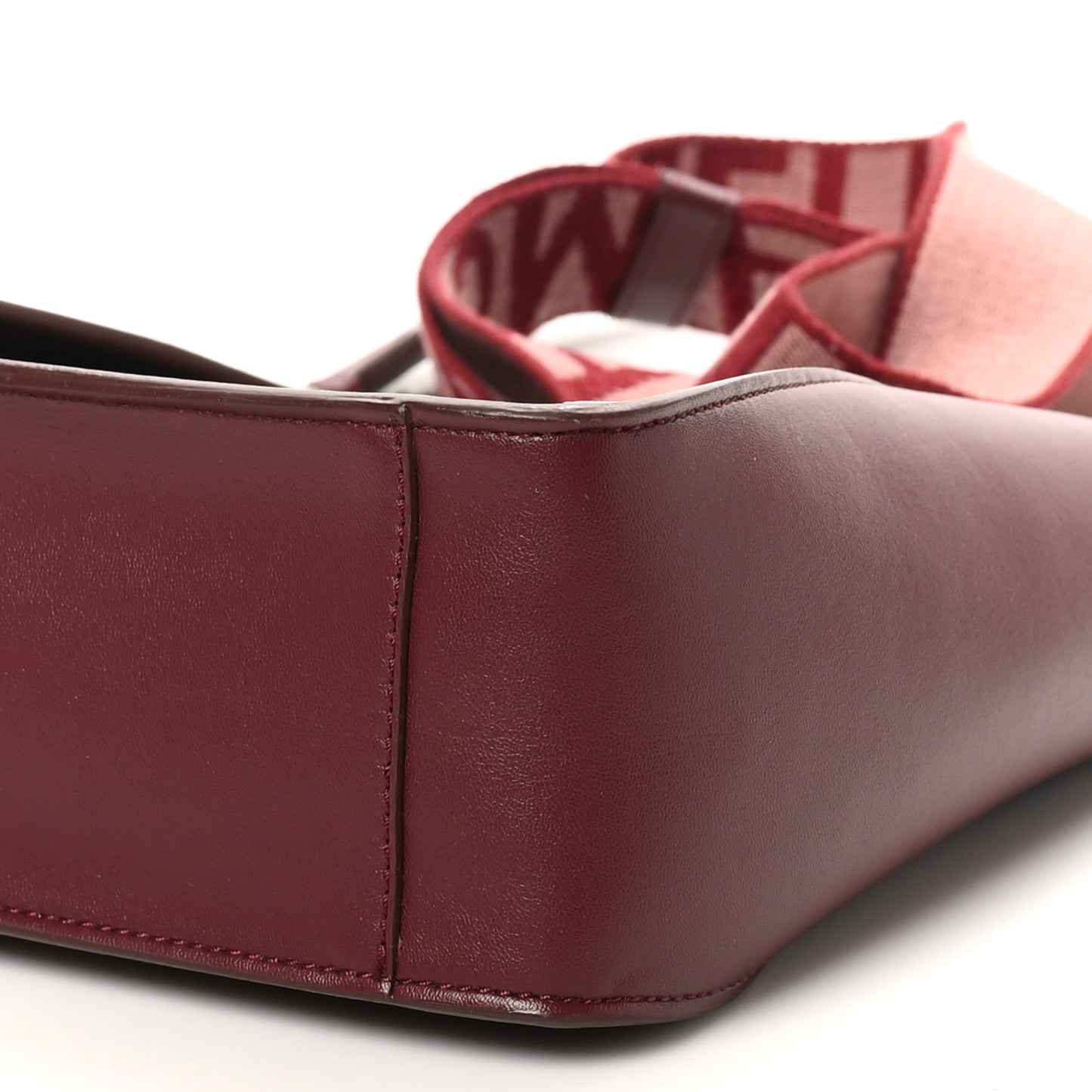 Eco Alter Nappa Perforated Logo Mini Crossbody Wine