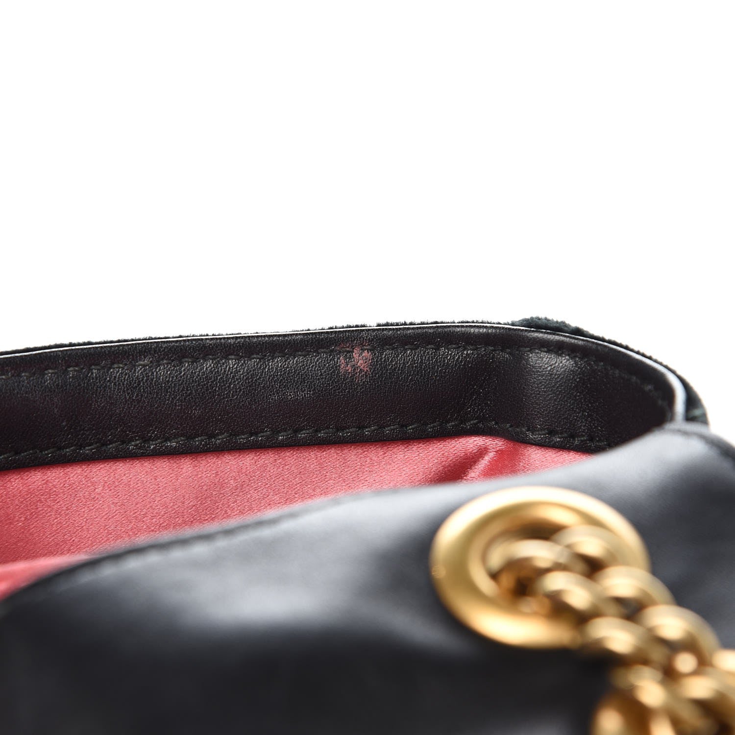 Gucci Velvet Matelasse Mini GG Marmont Shoulder Bag Black 14 of 17