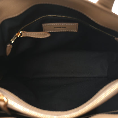 Burberry Derby Calfskin House Check Medium Banner Tote Camel 5 of 9