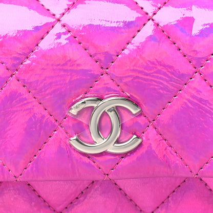 Chanel Patent Lambskin Quilted CC Hook Card Holder Pink 9 of 11