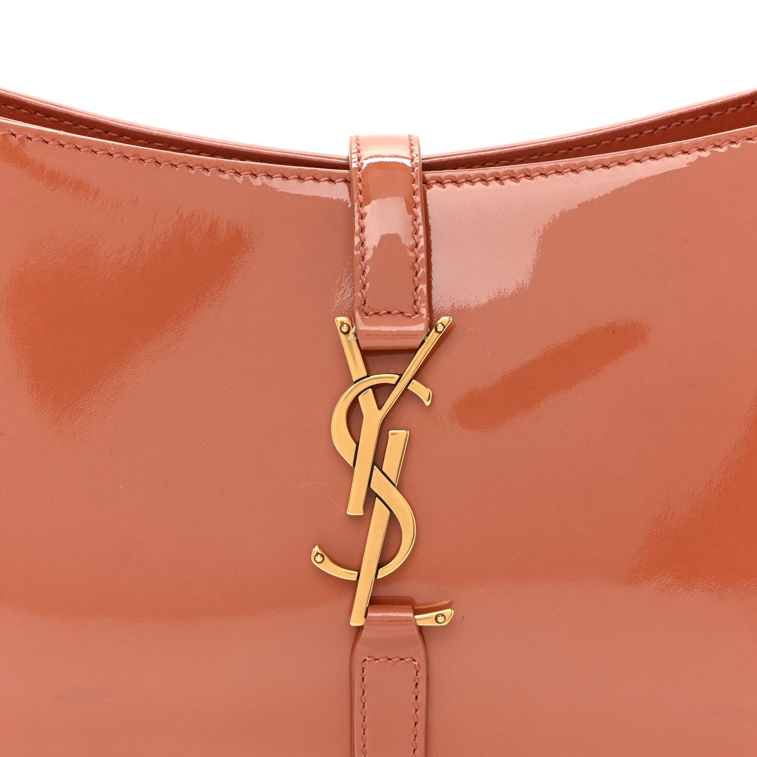 Saint Laurent Patent Le 5 A 7 Hobo Mild Rose 8 of 10