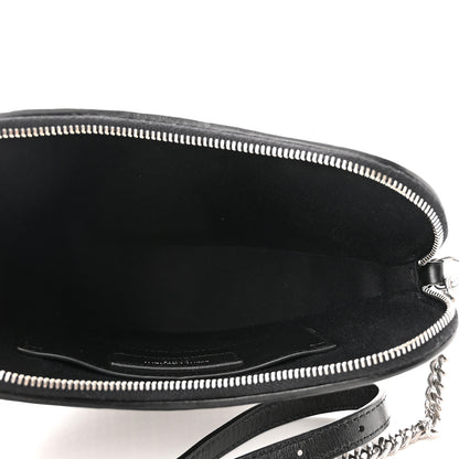 Saint Laurent Calfskin Studded Monogram Heart Shoulder Bag Black 5 of 9