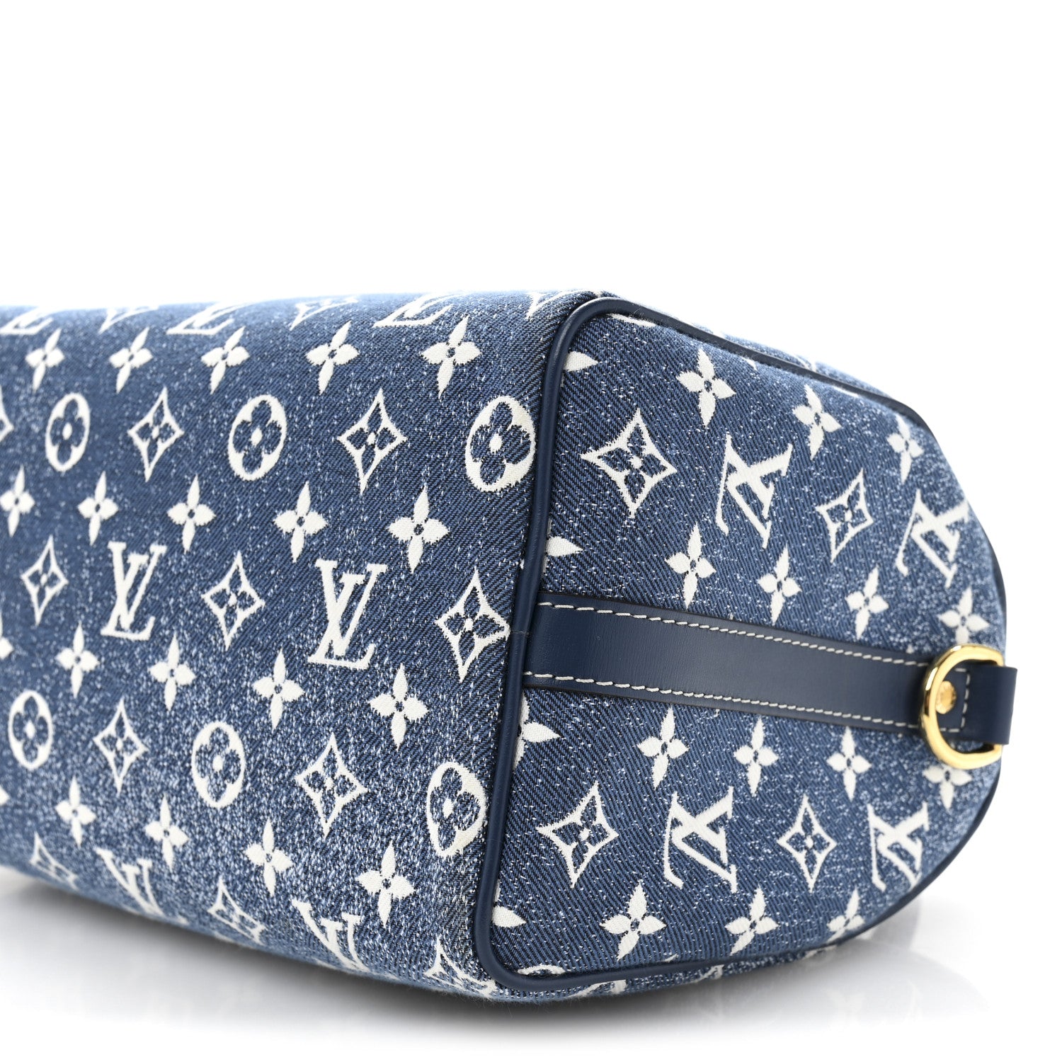 Louis Vuitton Monogram Jacquard Denim Speedy Bandouliere 25 Bleu 10 of 13