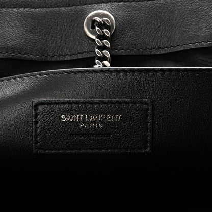 Saint Laurent Pebbled Lambskin Chevron Monogram Small Nolita Black 6 of 10